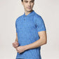 Park Avenue Men Blue Printed Slim Fit Casual Polo
