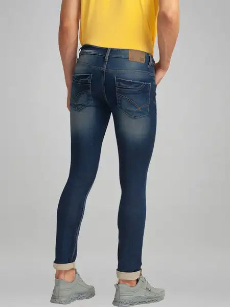 Parx Men Blue Solid Skinny Fit Casual Jeans