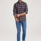 Parx Men Dark Brown Checks Slim Fit Party Shirt