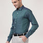 Park Avenue Men Dark Green Solid Slim Fit Work Shirt