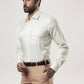 Raymond Men Light Yellow Solid Regular Fit Work Shirt