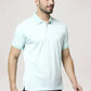 Park Avenue Men Medium Green Printed Slim Fit Casual Polo