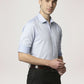Park Avenue Men Medium Blue Solid Slim Fit Work Shirt