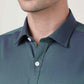 Park Avenue Men Dark Green Solid Slim Fit Work Shirt