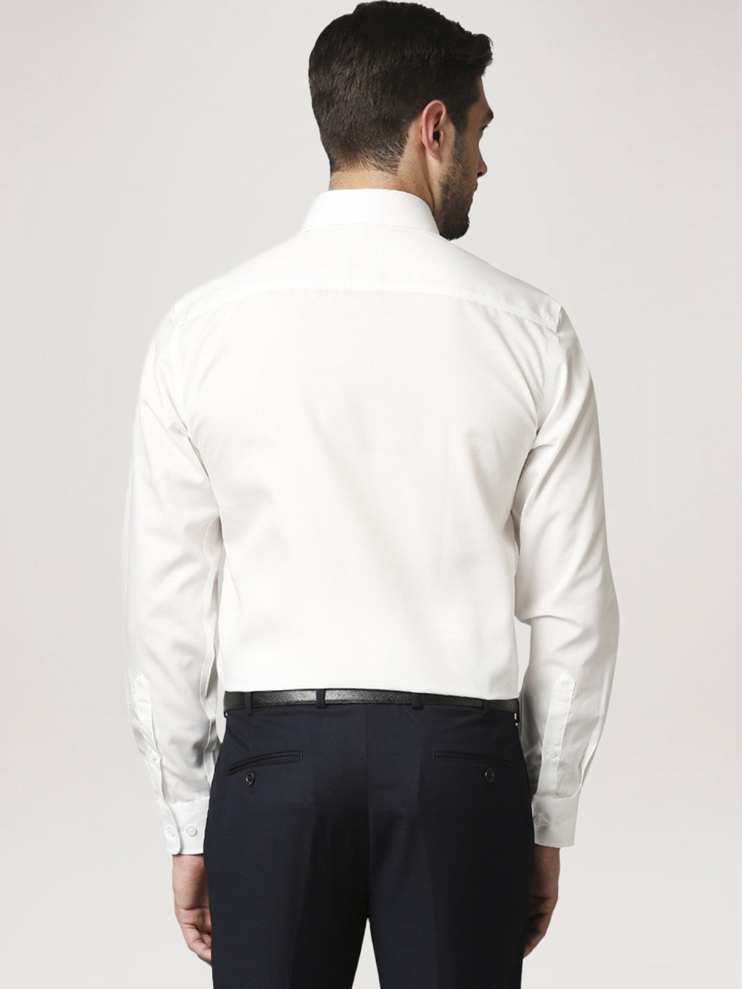 Park Avenue Men Light Fawn Solid Regular Fit Work Shirt