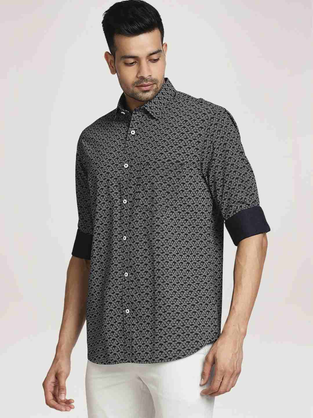Colorplus Men  Printed Tailored Fit Shirt