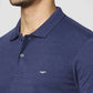 Park Avenue Men Blue Solid Slim Fit Casual Polo