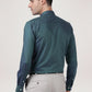 Park Avenue Men Dark Green Solid Slim Fit Work Shirt