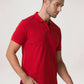 Parx Men Dark Orange Printed Regular Fit Casual Polo