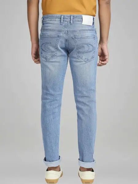 Colorplus Men Blue Solid Tapered Fit Casual Jeans