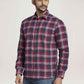 Parx Men Medium Red Checks Slim Fit Party Shirt
