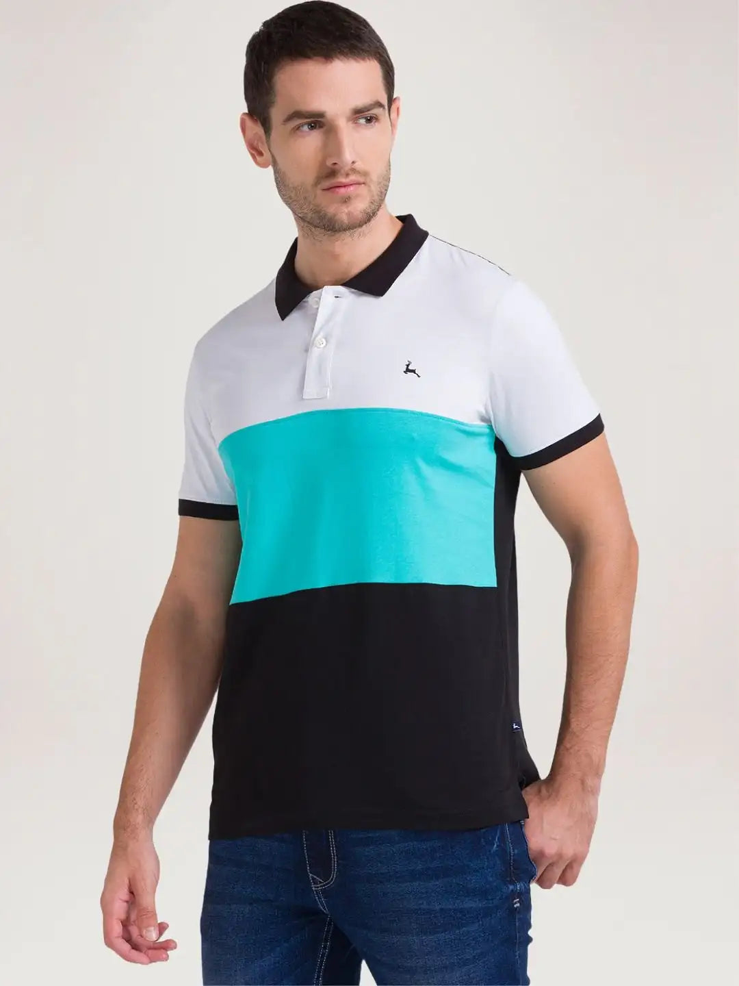 Parx Men Black Solid Regular Fit Casual Polo