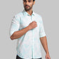 Men Slim Fit Light Green Shirt