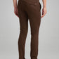 Parx Men Dark Brown Printed Super Slim Fit Work Trouser