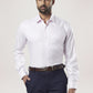 Raymond Men Light Red Solid Regular Fit Work Shirt