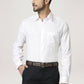 Park Avenue Men White Solid Regular Fit Work Shirt