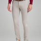 Parx Men Medium Grey Solid Tapered Fit Work Trouser