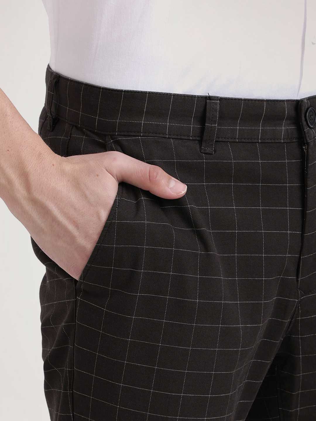 Colorplus Men Dark Green Solid Regular Fit Casual chinos