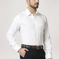 Park Avenue Men White Solid Regular Fit Work Shirt