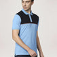 Park Avenue Men Medium Blue Solid Slim Fit Casual Polo