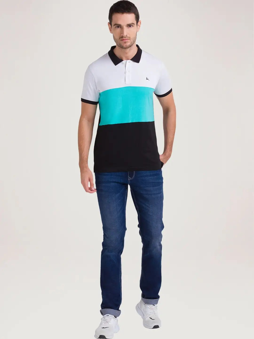 Parx Men Black Solid Regular Fit Casual Polo