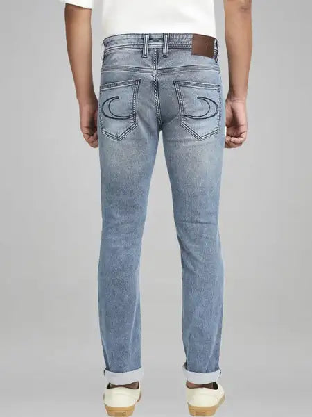 Colorplus Men Blue Solid Tapered Fit Casual Jeans