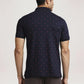 Parx Men Blue Printed Regular Fit Casual Polo