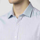 Park Avenue Men Medium Blue Solid Slim Fit Work Shirt