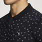 Parx Men Blue Printed Regular Fit Casual Polo