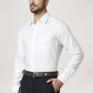 Park Avenue Men White Solid Regular Fit Work Shirt
