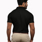 Men Black Tailored Fit Solid Cotton Half Sleeve T-Shirt