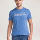 Parx Men Medium Blue Printed Regular Fit Casual T-Shirt