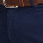 Parx Men Blue Solid Tapered Fit Work Trouser