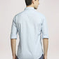 Parx Men Medium Blue Checks Slim Fit Party Shirt