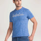 Parx Men Medium Blue Printed Regular Fit Casual T-Shirt