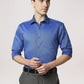 Park Avenue Men Blue Solid Slim Fit Work Shirt