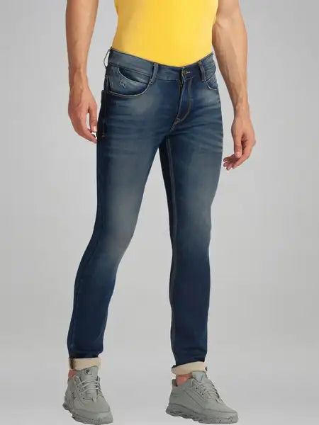 Parx Men Blue Solid Skinny Fit Casual Jeans