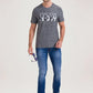 Parx Men Medium Grey Printed Regular Fit Casual T-Shirt