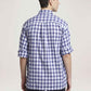 Colorplus Men Medium Blue Checks Regular Fit Party Shirt