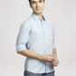 Parx Men Medium Blue Checks Slim Fit Party Shirt