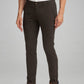Parx Men Dark Green Printed Super Slim Fit Work Trouser