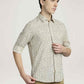Parx Men Medium Fawn Printed Slim Fit Casual Shirt