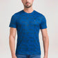 Parx Men Blue Printed Regular Fit Casual T-Shirt