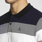 Parx Men Blue Stripe Regular Fit Casual Polo