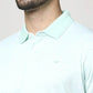 Park Avenue Men Medium Green Printed Slim Fit Casual Polo