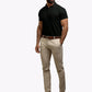 Men Black Tailored Fit Solid Cotton Half Sleeve T-Shirt
