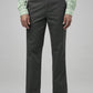 Raymond Men Dark Grey Solid Slim Fit Work chinos