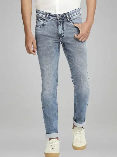 Colorplus Men Blue Solid Tapered Fit Casual Jeans