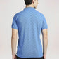 Parx Men Medium Blue Printed Regular Fit Casual Polo