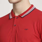 Colorplus Men Medium Red Solid Tailored Fit Casual T-Shirt